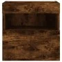 Muebles TV de pared luces LED 2 uds roble ahumado 40x30x40 cm by , TV Furniture - Ref: Foro24-837178, Price: 63,13 €, Discoun...