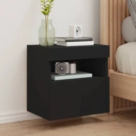 Mueble de TV de pared con luces LED negro 40x30x40 cm de , Muebles TV - Ref: Foro24-837171, Precio: 39,66 €, Descuento: %