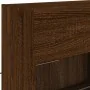 Mueble TV de pared con luces LED roble marrón 98,5x30x60,5 cm by , TV Furniture - Ref: Foro24-837112, Price: 93,01 €, Discoun...