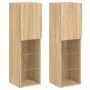 Muebles de TV con luces LED 2 uds roble Sonoma 30,5x30x102 cm von , TV-Möbel - Ref: Foro24-837020, Preis: 103,35 €, Rabatt: %