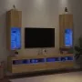 Muebles de TV con luces LED 2 uds roble Sonoma 30,5x30x102 cm von , TV-Möbel - Ref: Foro24-837020, Preis: 103,35 €, Rabatt: %