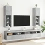 Muebles de TV con luces LED 2 uds gris hormigón 30,5x30x102 cm von , TV-Möbel - Ref: Foro24-837022, Preis: 102,95 €, Rabatt: %