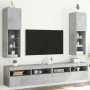 Muebles de TV con luces LED 2 uds gris hormigón 30,5x30x102 cm von , TV-Möbel - Ref: Foro24-837022, Preis: 102,95 €, Rabatt: %