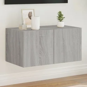 Mueble de TV de pared con luces LED gris Sonoma 60x35x31 cm by , TV Furniture - Ref: Foro24-837277, Price: 46,78 €, Discount: %