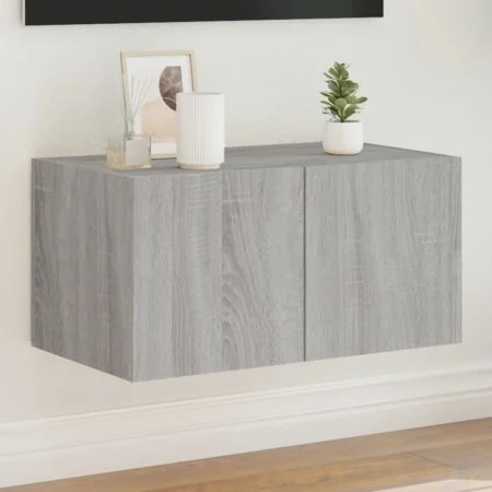 Mueble de TV de pared con luces LED gris Sonoma 60x35x31 cm de , Muebles TV - Ref: Foro24-837277, Precio: 46,77 €, Descuento: %