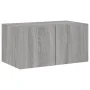 Mueble de TV de pared con luces LED gris Sonoma 60x35x31 cm de , Muebles TV - Ref: Foro24-837277, Precio: 46,77 €, Descuento: %