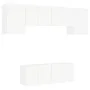 Muebles de TV de pared 6 piezas madera de ingeniería blanco by , TV Furniture - Ref: Foro24-3216439, Price: 219,17 €, Discoun...