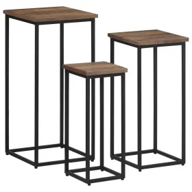 Soportes para plantas 3 unidades madera maciza de teca by , Pot stands - Ref: Foro24-358537, Price: 149,46 €, Discount: %