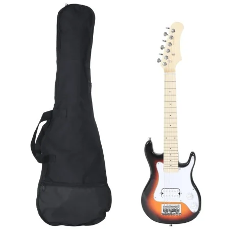 Guitarra eléctrica para niños con funda marrón y blanco 3/4 30" by , Guitars - Ref: Foro24-70195, Price: 118,71 €, Discount: %