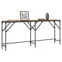 Mesa consola madera de ingeniería roble ahumado 180x29x75 cm by , Side tables - Ref: Foro24-837764, Price: 58,07 €, Discount: %