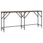 Mesa consola madera de ingeniería roble ahumado 180x29x75 cm by , Side tables - Ref: Foro24-837764, Price: 58,07 €, Discount: %