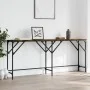 Mesa consola madera de ingeniería roble ahumado 180x29x75 cm by , Side tables - Ref: Foro24-837764, Price: 58,07 €, Discount: %
