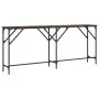 Mesa consola madera de ingeniería roble ahumado 180x29x75 cm by , Side tables - Ref: Foro24-837764, Price: 58,07 €, Discount: %