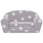 Sofá de niños de 2 plazas felpa suave gris claro con estrellas von , Baby- und Kleinkindmöbel - Ref: Foro24-356998, Preis: 72...