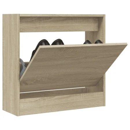 Zapatero de madera de ingeniería roble Sonoma 60x21x57 cm by , Shoe racks and shoe organizers - Ref: Foro24-839884, Price: 45...