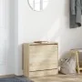 Zapatero de madera de ingeniería roble Sonoma 60x21x57 cm by , Shoe racks and shoe organizers - Ref: Foro24-839884, Price: 45...