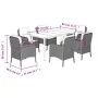 Set de comedor de jardín 7 pzas y cojines ratán sintético negro by , Garden sets - Ref: Foro24-3211931, Price: 692,62 €, Disc...
