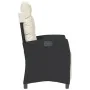 Sillones reclinables jardín con reposapiés 2 uds ratán PE negro by , Garden chairs - Ref: Foro24-365240, Price: 237,74 €, Dis...