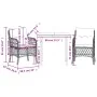 Mesita y sillas con cojines 3 piezas ratán sintético negro von , Gartensets - Ref: Foro24-3212082, Preis: 308,55 €, Rabatt: %