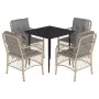 Set comedor de jardín 5 pzas con cojines ratán sintético beige von , Gartensets - Ref: Foro24-3212153, Preis: 516,88 €, Rabat...