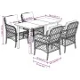Set comedor de jardín 5 pzas con cojines ratán sintético beige by , Garden sets - Ref: Foro24-3212147, Price: 619,14 €, Disco...