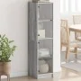 Aparador con puertas de vidrio gris Sonoma 35x37x142 cm de , Aparadores - Ref: Foro24-836439, Precio: 113,76 €, Descuento: %