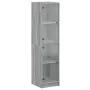 Aparador con puertas de vidrio gris Sonoma 35x37x142 cm de , Aparadores - Ref: Foro24-836439, Precio: 113,76 €, Descuento: %