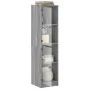Aparador con puertas de vidrio gris Sonoma 35x37x142 cm de , Aparadores - Ref: Foro24-836439, Precio: 113,76 €, Descuento: %