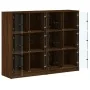 Estantería con puertas madera marrón roble 136x37x109 cm von , Sideboards - Ref: Foro24-3206516, Preis: 237,87 €, Rabatt: %