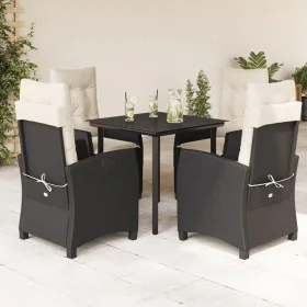 Set de muebles jardín 5 pzas con cojines ratán sintético negro von , Gartensets - Ref: Foro24-3212733, Preis: 565,61 €, Rabat...