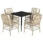 Set comedor de jardín 5 pzas con cojines ratán sintético beige von , Gartensets - Ref: Foro24-3212139, Preis: 606,57 €, Rabat...