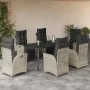 Set comedor jardín 7 pzas y cojines ratán sintético gris claro by , Garden sets - Ref: Foro24-3213473, Price: 947,30 €, Disco...