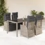 Set comedor de jardín 5 piezas con cojines ratán sintético gris de , Conjuntos de jardín - Ref: Foro24-3213328, Precio: 739,4...