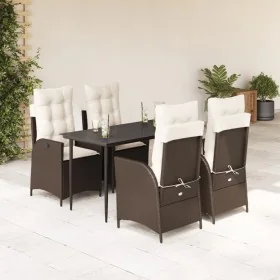 Set comedor de jardín 5 piezas y cojines ratán sintético marrón by , Garden sets - Ref: Foro24-3213197, Price: 646,85 €, Disc...