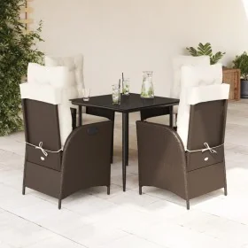 Set comedor de jardín 5 piezas y cojines ratán sintético marrón von , Gartensets - Ref: Foro24-3213195, Preis: 633,52 €, Raba...