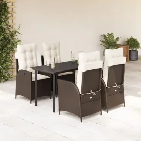 Set comedor de jardín 5 piezas y cojines ratán sintético marrón by , Garden sets - Ref: Foro24-3213207, Price: 656,70 €, Disc...