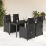 Set de muebles jardín 5 pzas con cojines ratán sintético negro de , Conjuntos de jardín - Ref: Foro24-3212970, Precio: 774,61...