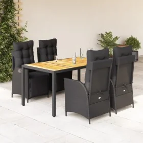 Set de muebles jardín 5 pzas con cojines ratán sintético negro von , Gartensets - Ref: Foro24-3213340, Preis: 766,74 €, Rabat...