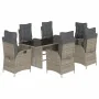 Set comedor jardín 7 pzas y cojines ratán sintético gris by , Garden sets - Ref: Foro24-3213356, Price: 1,00 €, Discount: %
