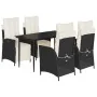 Set de muebles jardín 5 pzas con cojines ratán sintético negro de , Conjuntos de jardín - Ref: Foro24-3213380, Precio: 649,55...