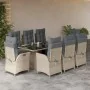 Set comedor de jardín 9 pzas cojines ratán sintético gris claro by , Garden sets - Ref: Foro24-3213363, Price: 1,00 €, Discou...