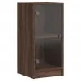 Armario auxiliar puertas de vidrio marrón roble 35x37x75,5 cm de , Aparadores - Ref: Foro24-836405, Precio: 50,37 €, Descuent...