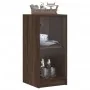 Armario auxiliar puertas de vidrio marrón roble 35x37x75,5 cm de , Aparadores - Ref: Foro24-836405, Precio: 50,37 €, Descuent...