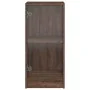 Armario auxiliar puertas de vidrio marrón roble 35x37x75,5 cm de , Aparadores - Ref: Foro24-836405, Precio: 50,37 €, Descuent...
