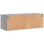 Mueble de pared puertas de vidrio gris Sonoma 102x37x35 cm by , Lockers and storage cabinets - Ref: Foro24-836516, Price: 84,...