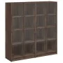 Estantería con puertas madera marrón roble 136x37x142 cm de , Aparadores - Ref: Foro24-3206523, Precio: 246,94 €, Descuento: %
