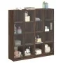 Estantería con puertas madera marrón roble 136x37x142 cm de , Aparadores - Ref: Foro24-3206523, Precio: 246,94 €, Descuento: %