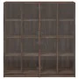 Estantería con puertas madera marrón roble 136x37x142 cm de , Aparadores - Ref: Foro24-3206523, Precio: 246,94 €, Descuento: %