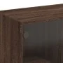 Estantería con puertas madera marrón roble 136x37x142 cm de , Aparadores - Ref: Foro24-3206523, Precio: 246,94 €, Descuento: %