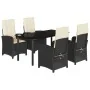 Set de muebles jardín 5 pzas con cojines ratán sintético negro de , Conjuntos de jardín - Ref: Foro24-3212304, Precio: 586,54...